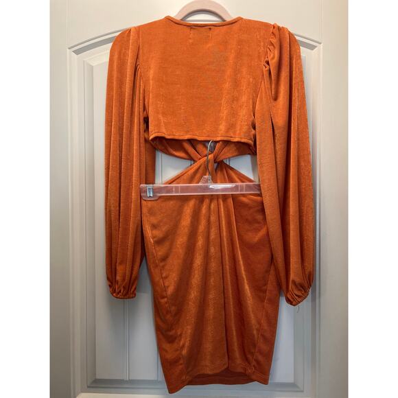 Hello Molly Women’s Elegant Party Cutout‎ Trendy Sexy Mini Dress Size 6 Orange - Picture 7 of 7